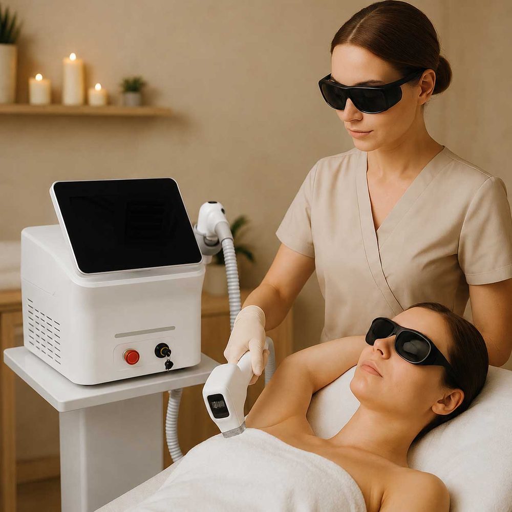 Trattamento di epilazione estetica con il Laser a diodo A2